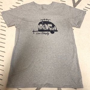 Patagonia logo grey tee